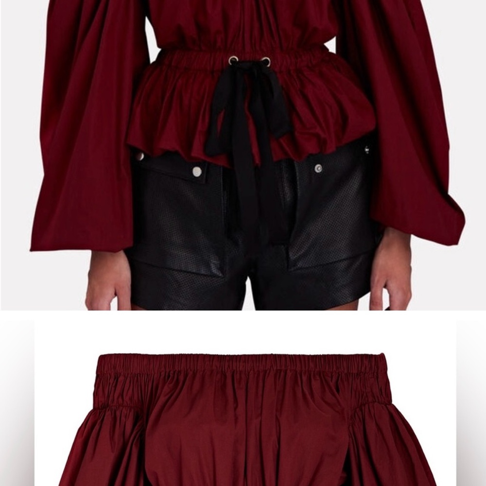Chic Burgundy Off-Shoulder Blouse